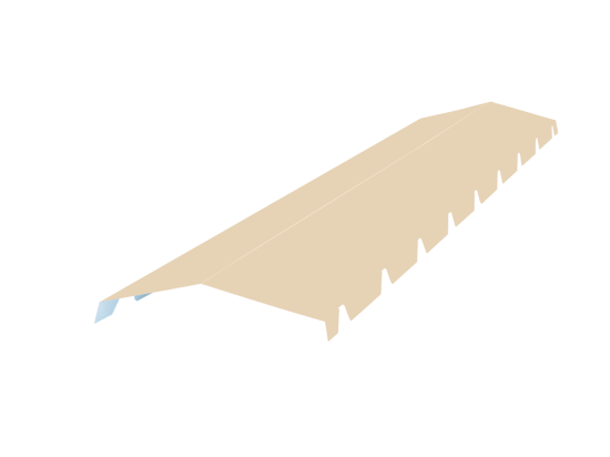 Faitiere crantée L165 (5 ondes) RAL 1015