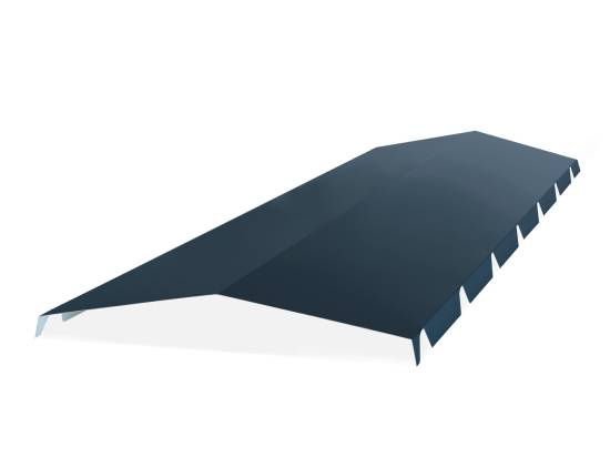 Faitière tole crantée 2ml pour bipente (4 ondes) RAL 5008