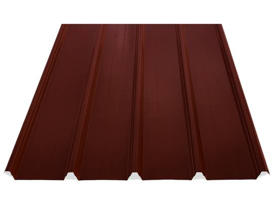 tole de toiture bac acier galvanisé brun-rouge RAL 8012