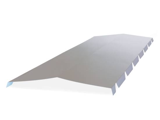 Faitière tole crantée 2ml pour bipente (4 ondes) RAL 9006