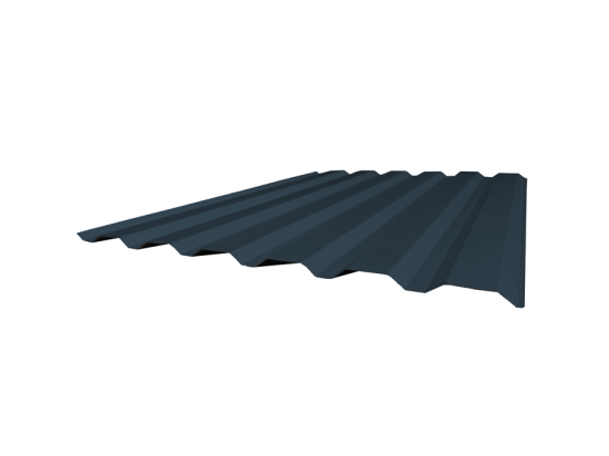 Tôle de bardage bac acier trapézoïdale sur mesure RAL 5008