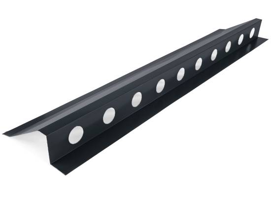 Faitière ventilée en bac acier 3ml laquée 25µ RAL7016