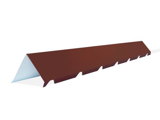 Faitiere crantée bac acier 2ml pour monopente (4 ondes) RAL8012