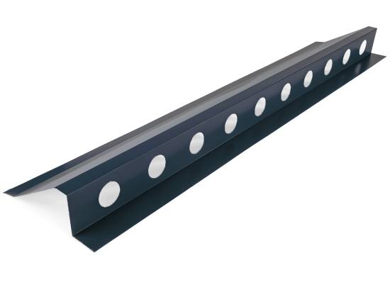 Faitière ventilée en bac acier 3ml laquée 25µ RAL5008