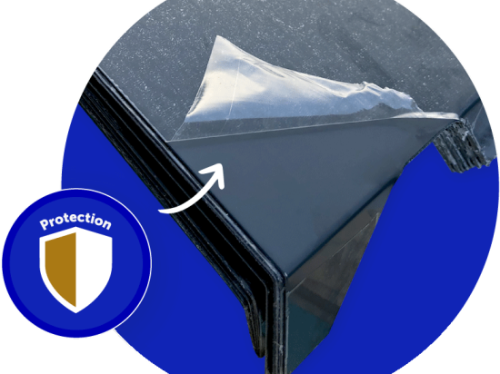 film de protection  : Faitière bac acier plate 3ml laquée 25µ