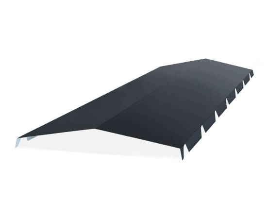 Faitière tole crantée 2ml pour bipente (4 ondes) RAL 7016