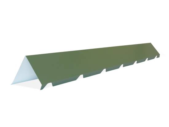 Faitiere crantée bac acier 2ml pour monopente (4 ondes) RAL6011