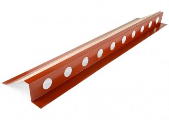 Faitière ventilée en bac acier 3ml laquée 25µ RAL8012