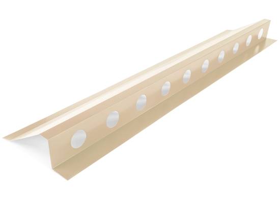 Faitière ventilée en bac acier 3ml laquée 25µ RAL1015