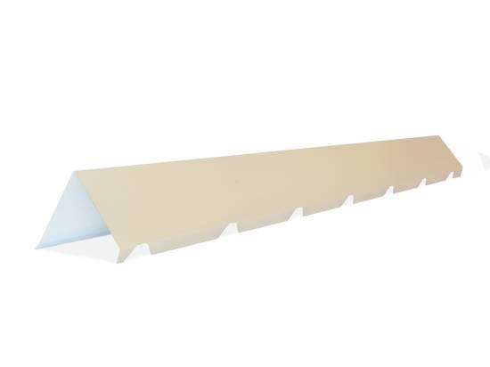 Faitiere crantée bac acier 2ml pour monopente (4 ondes) RAL1015