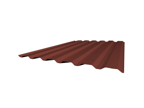 Tôle de bardage bac acier trapézoïdale sur mesure RAL 8012