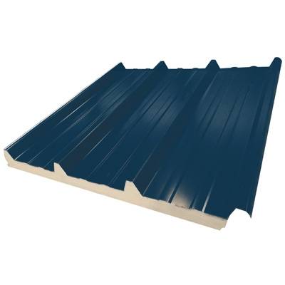 Panneau sandwich de toiture 40mm Bleu Ardoise RAL 5008