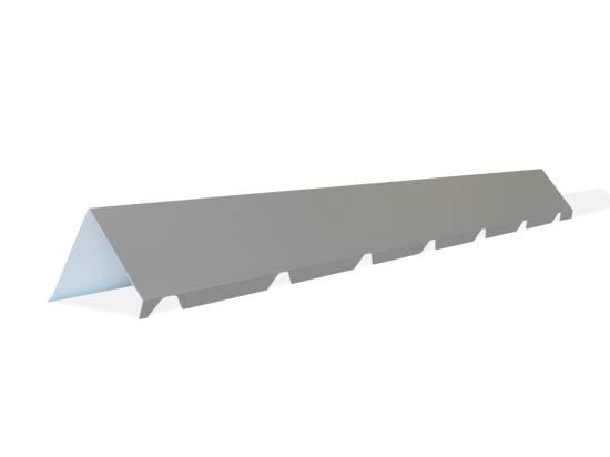 Faitiere crantée bac acier 2ml pour monopente (4 ondes) RAL9006