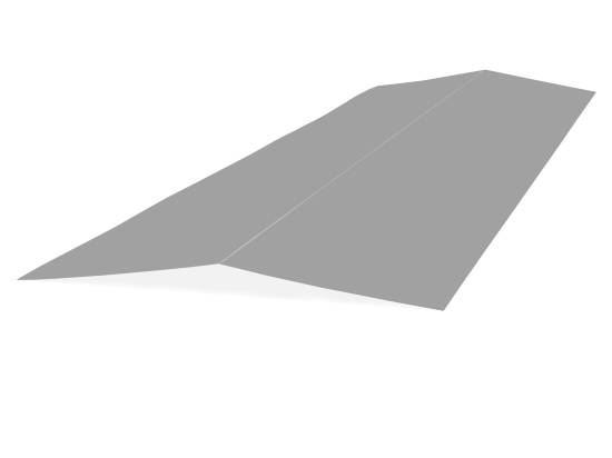 Faitière de toit bac acier plate 3ml laquée 25µ RAL9006