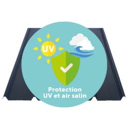 Tôle acier de toiture 55µ pour bord de mer