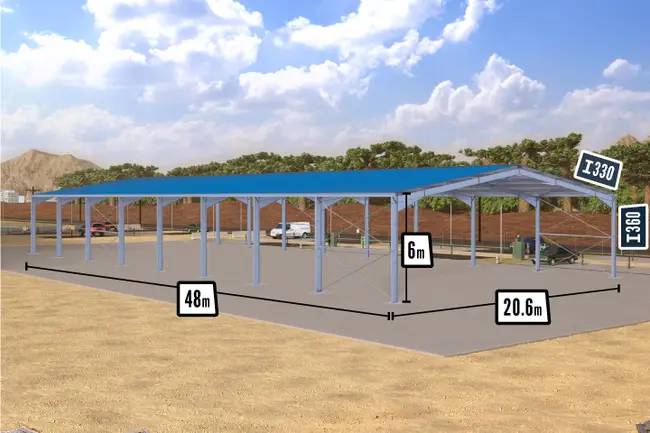 Bâtiment en kit galvanisé pour le stockage