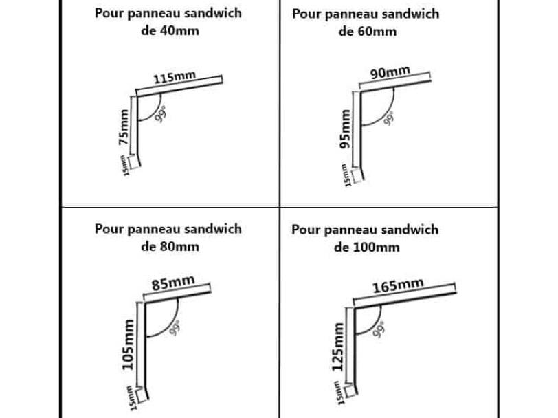 Vue de coupe closoir bac acier