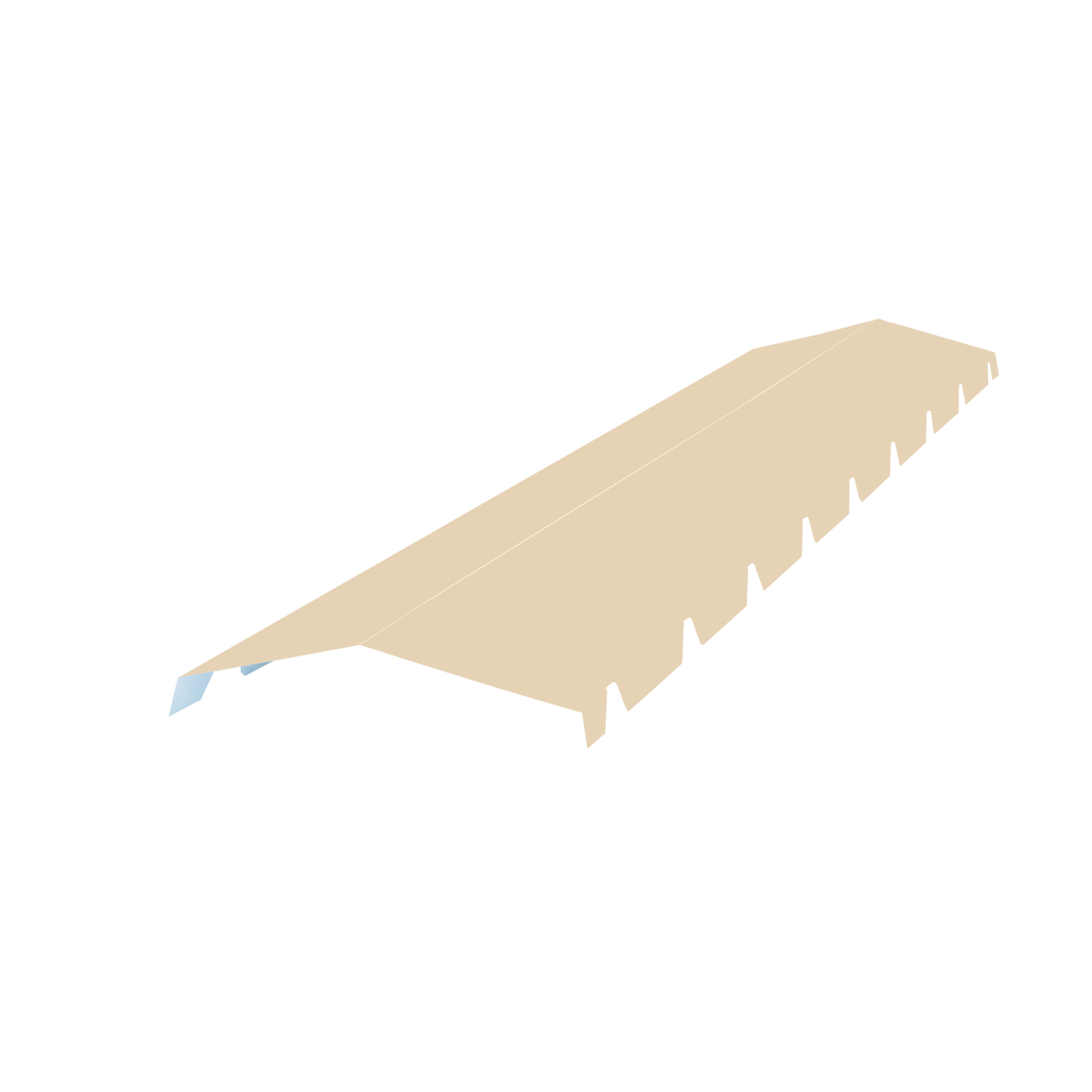 Faitiere crantée L165 (5 ondes) RAL 1015