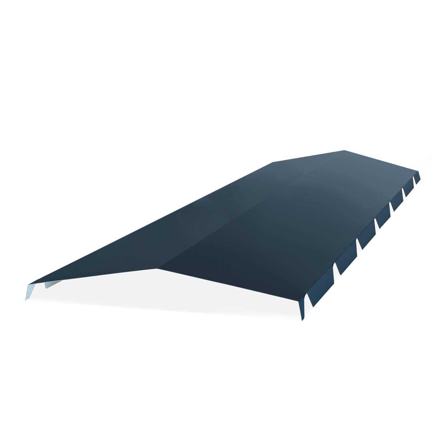 Faitière tole crantée 2ml pour bipente (4 ondes) RAL 5008