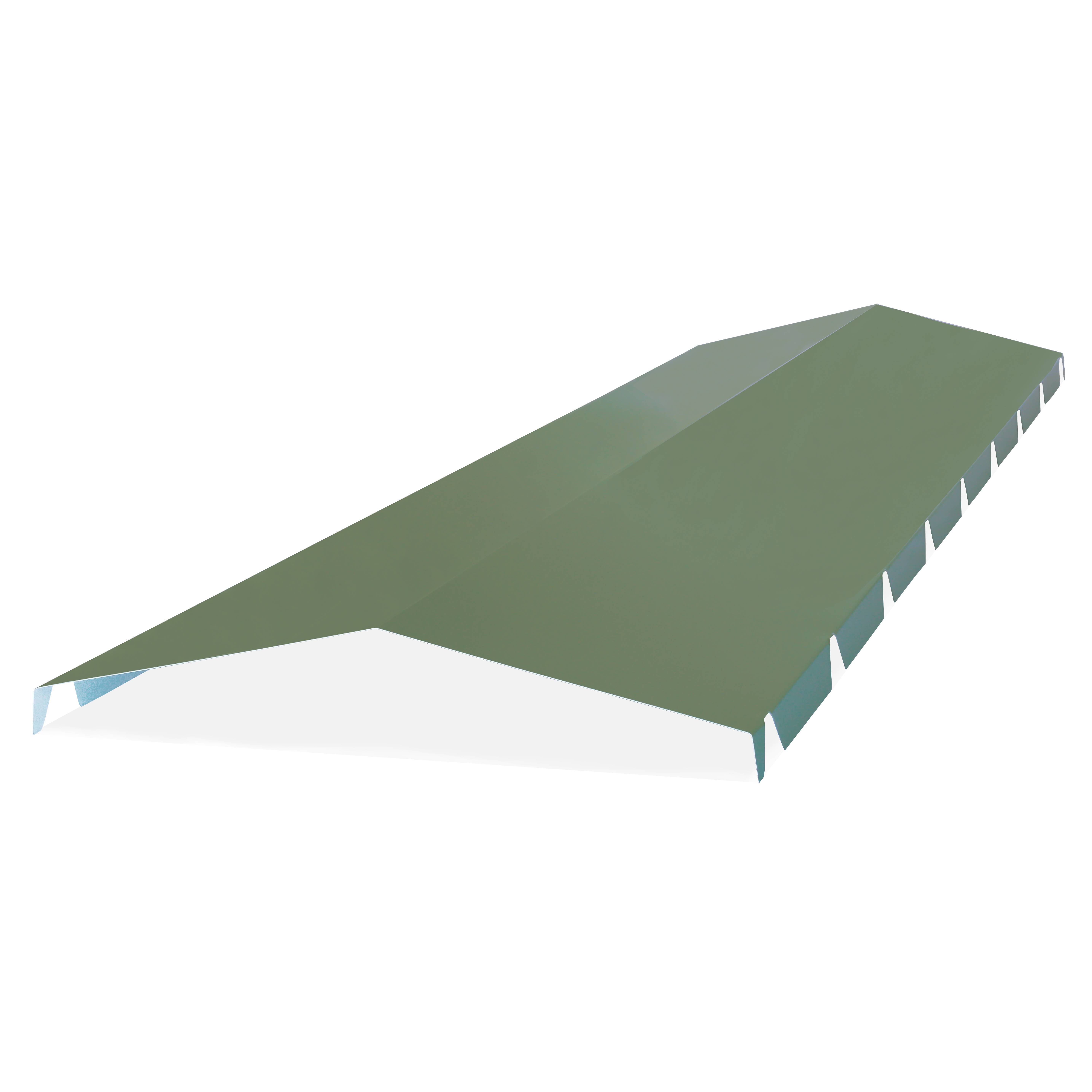 Faitière tole crantée 2ml pour bipente (5 ondes) RAL 6011