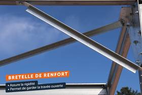 Renforts livrés avec notre carport métallique