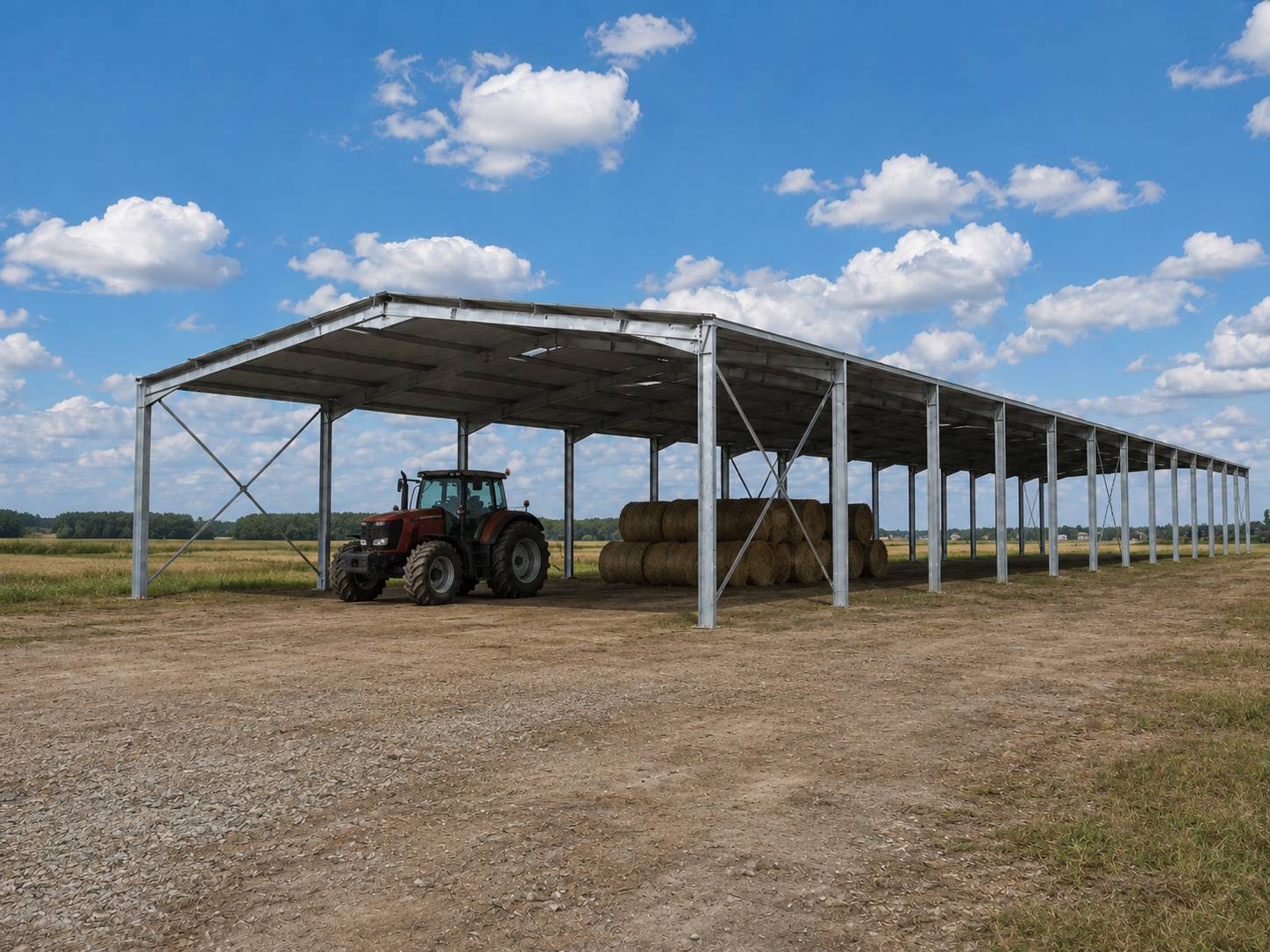 Bâtiment ouvert agricole en kit 1000m²