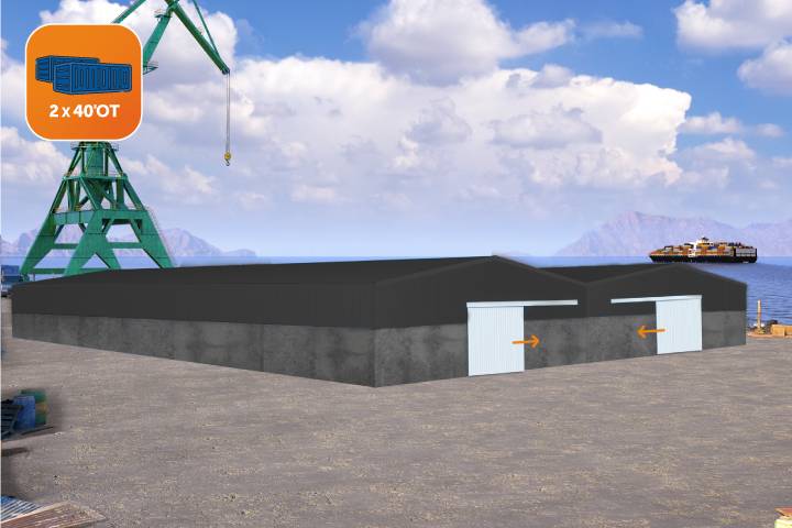 Bâtiment en kit à usage logistique de près de 1500m²