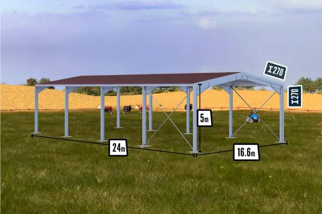 Bâtiment-en-kit-de-400-m-2-avec-chéneaux-&-régulateur-de-condensation-400-m-2