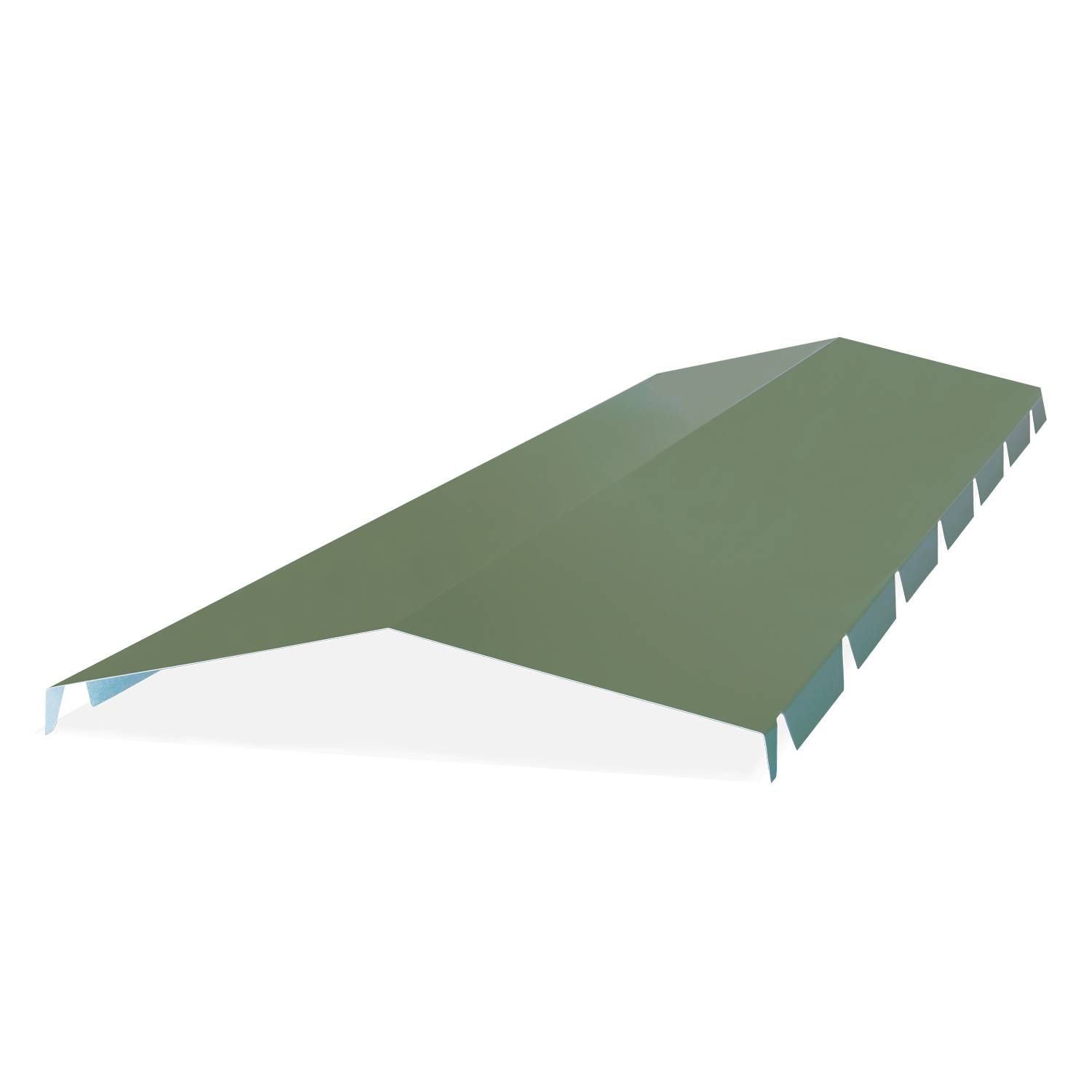 Faitière tole crantée 2ml pour bipente (4 ondes) RAL 6011