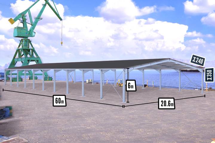 Dimensions d'un magasin de stockage en kit pour le stockage