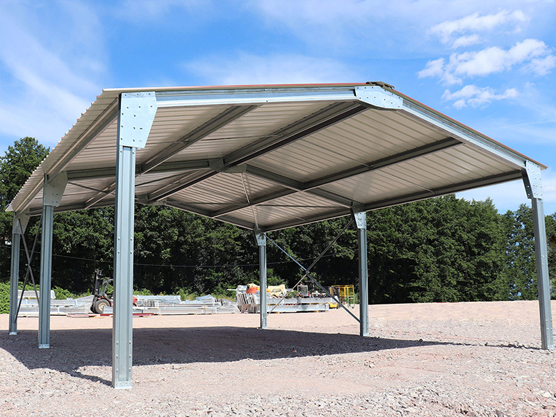 Abri de stockage métallique de 80m²