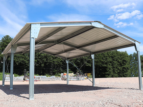 Abri de stockage métallique de 80m²