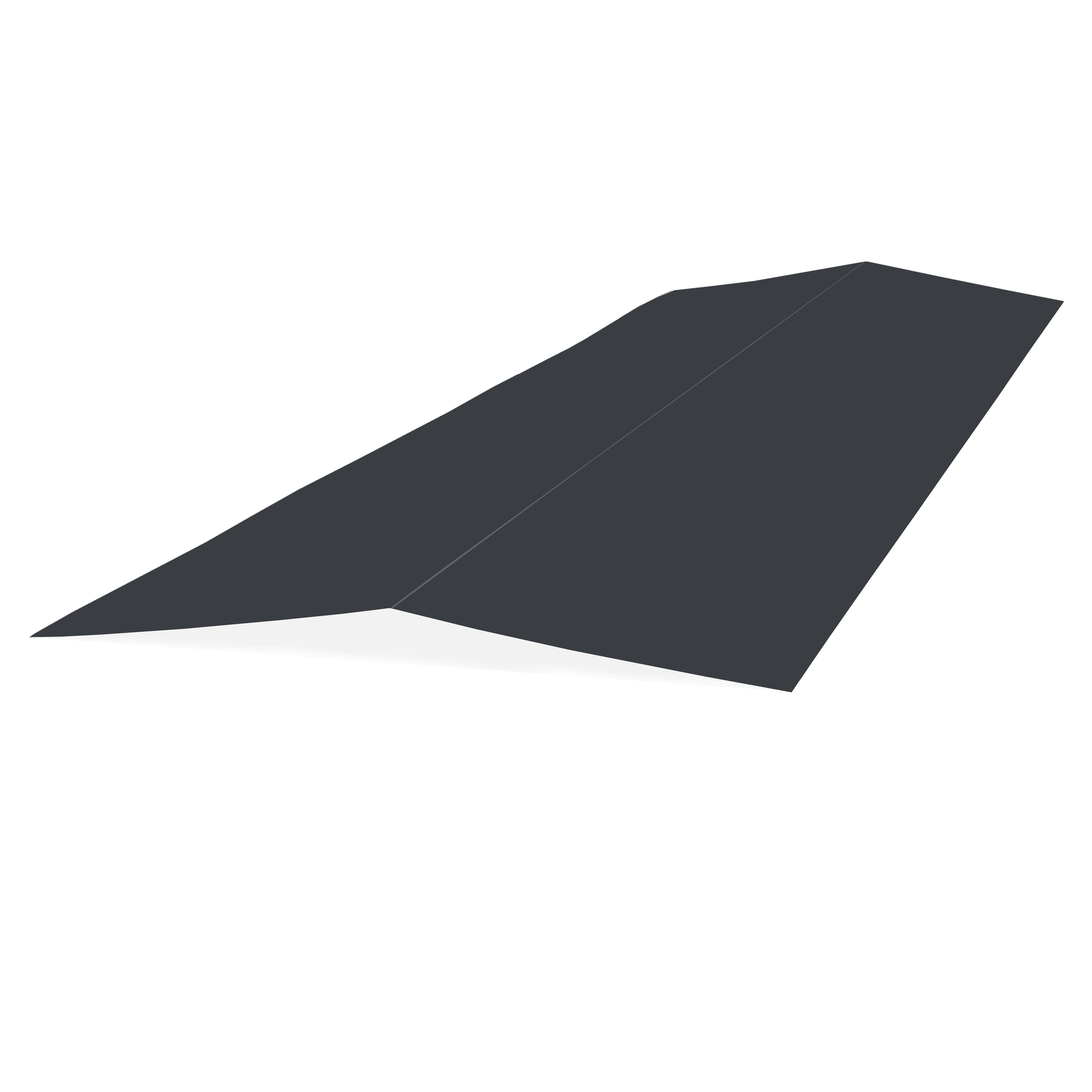 Faitière bac de toit acier plate 3ml laquée 25µ RAL7016