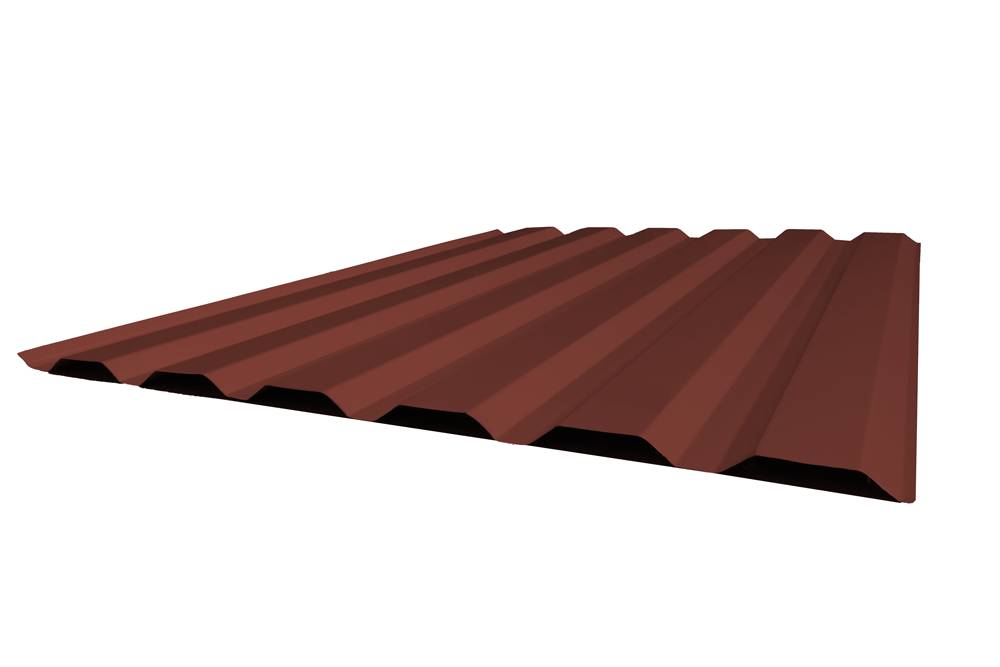 Tôle trapézoïdale de bardage 1085 0,50mm Brun Rouge (RAL 8012)