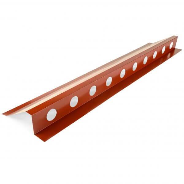 Faitière ventilée en bac acier 3ml laquée 25µ RAL8012