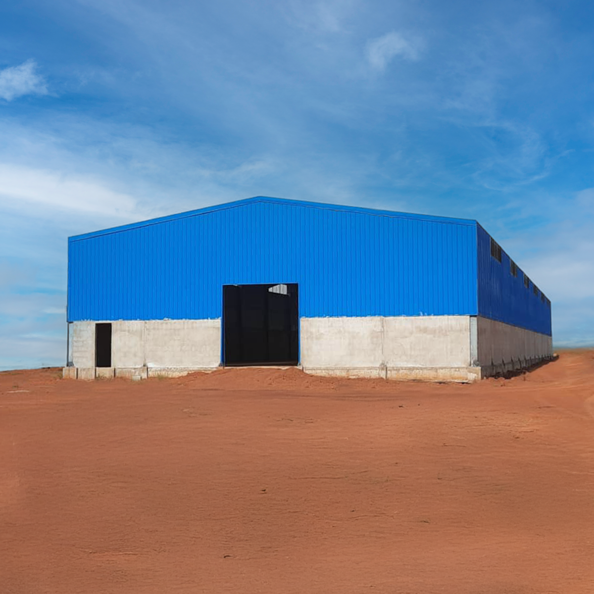 Bâtiment en kit de 1800m² sans poteaux intérieurs