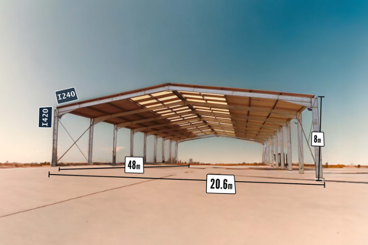 Dimensions bâtiment en kit pour secteur agroalimentaire