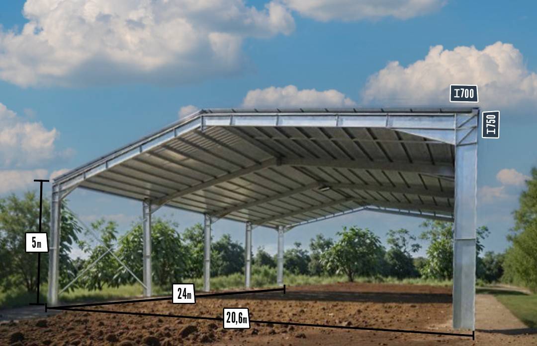 Bâtiment-en-kit-galvanisé-de-500-m-2-pour-implantation-en-zone-venteuse-jusqu'à-213-km/h