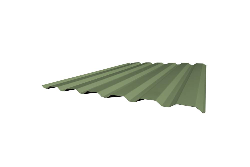 Tôle de bardage bac acier trapézoïdale sur mesure RAL 6011