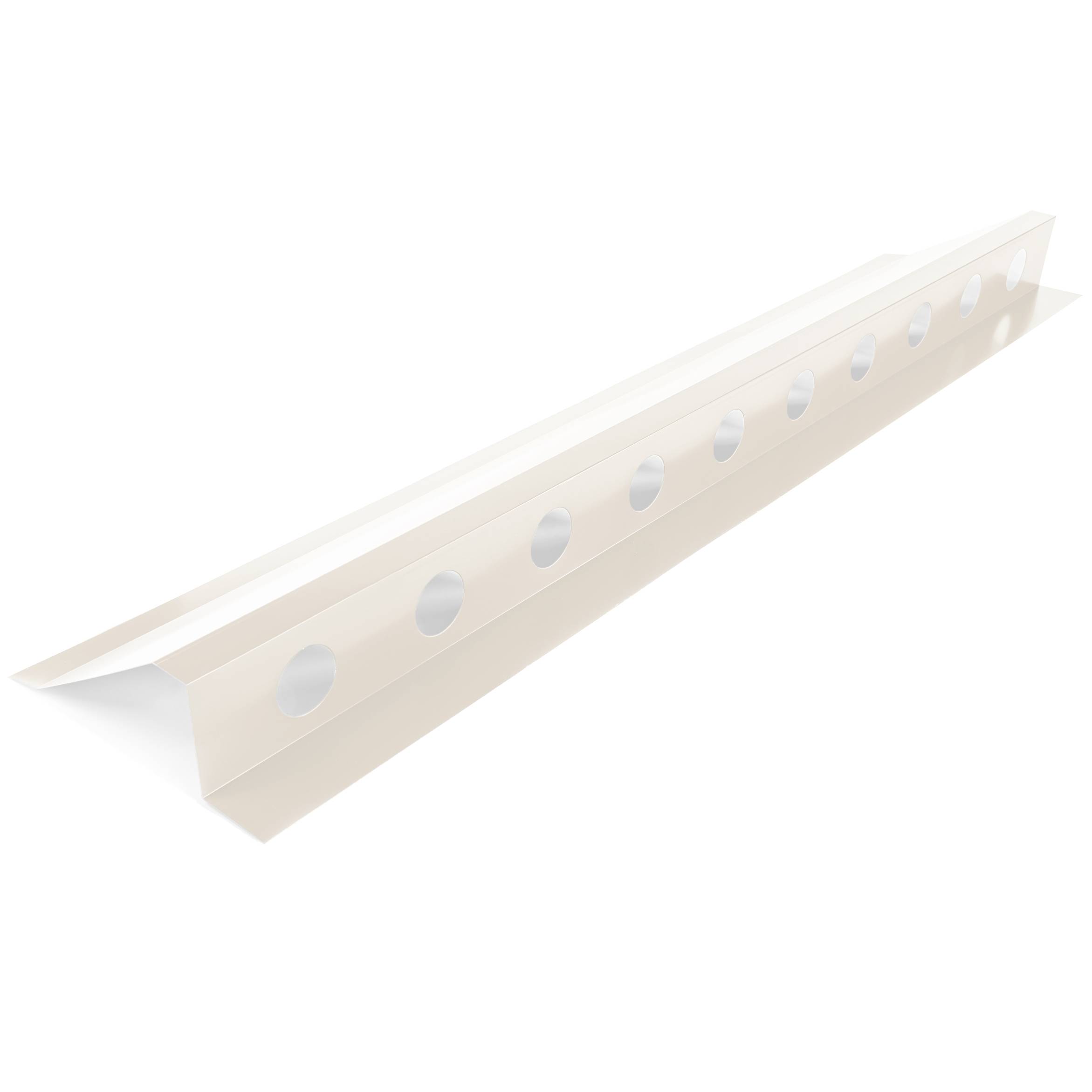 Faitière ventilée en bac acier 3ml laquée 25µ RAL9010