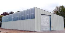 Single slope photovoltaic industrial building Single slope photovoltaic industrial building in kit shape