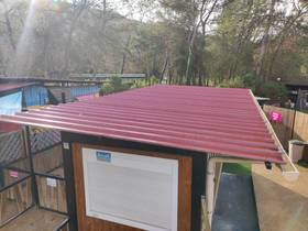 Tôle de Toiture ép. 0.63mm 5 ondes sur Mesure - Brun rouge RAL 8012