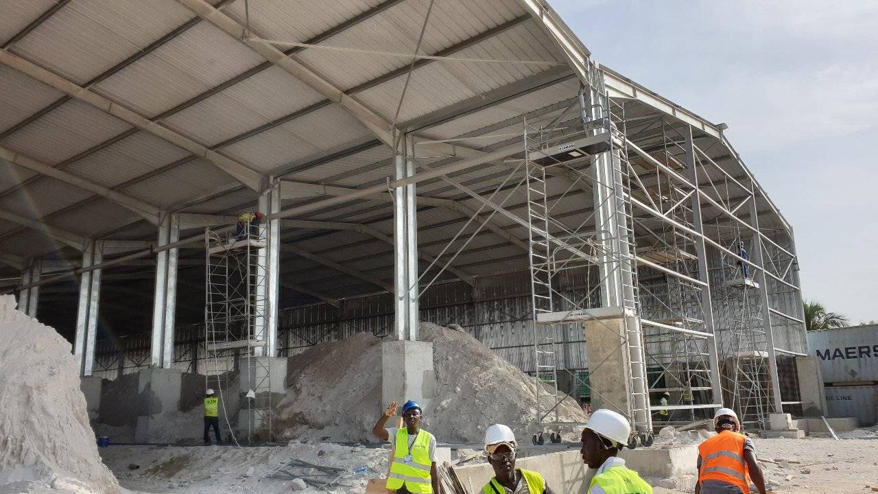Industrial building installation for our customer based in Ivory Coast