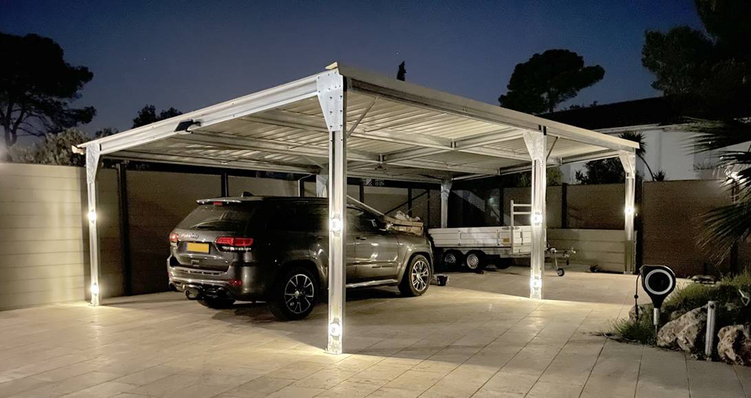 Abris de voiture en acier galvanisé