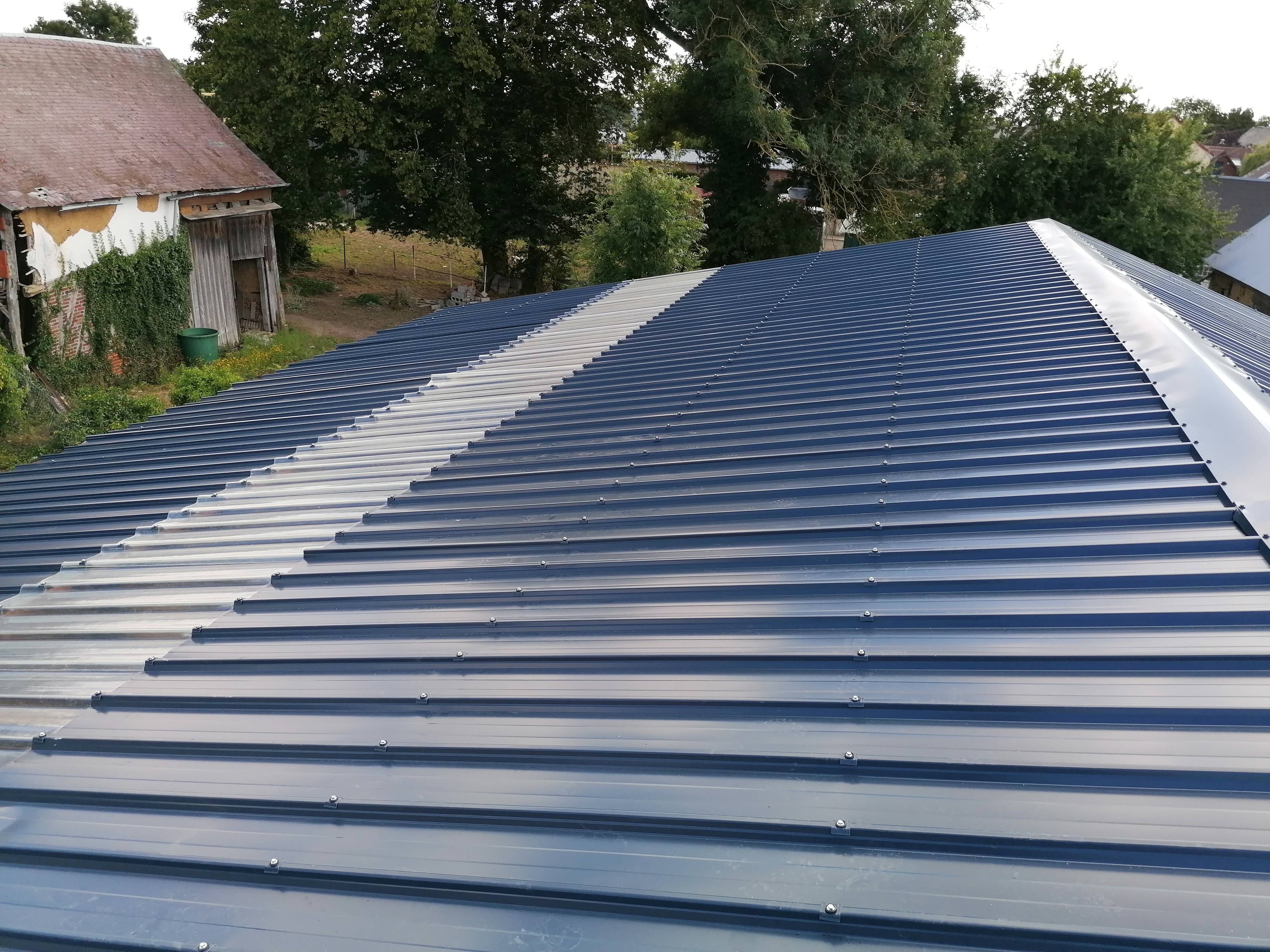 Construction avec tôles de toitures en bac acier à prix bas, M. Baeckelandt à Beaudéduit (60210)