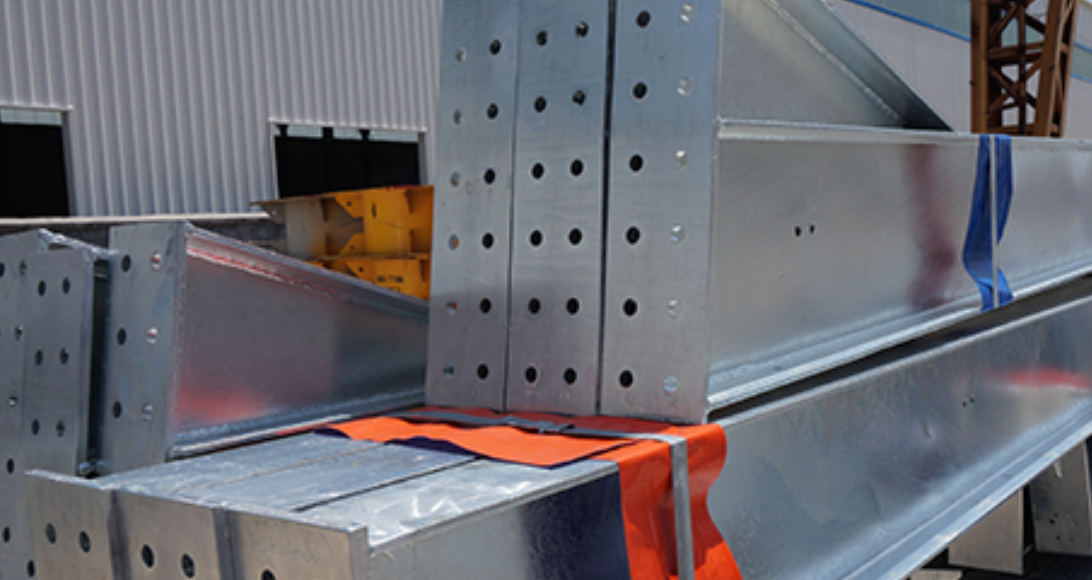 Parts of a galvanized building