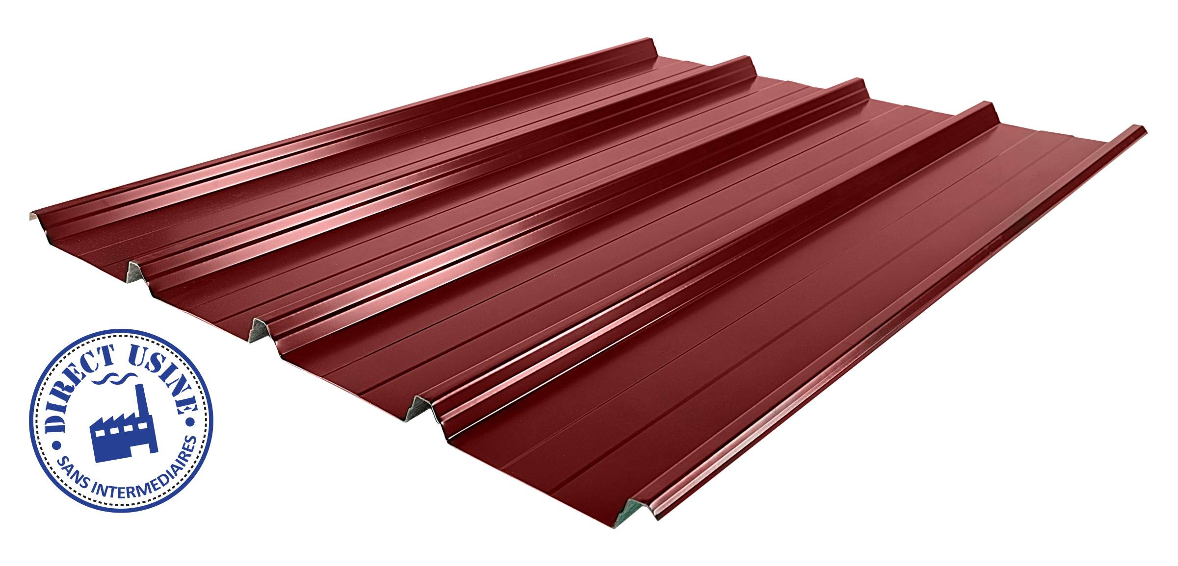Tôle de toiture rouge en direct de l'usine